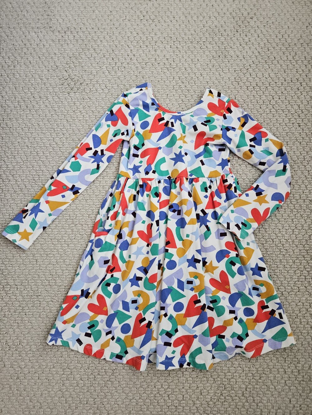 Hanna Andersson Long-Sleeve Skater Dress Size 6-7